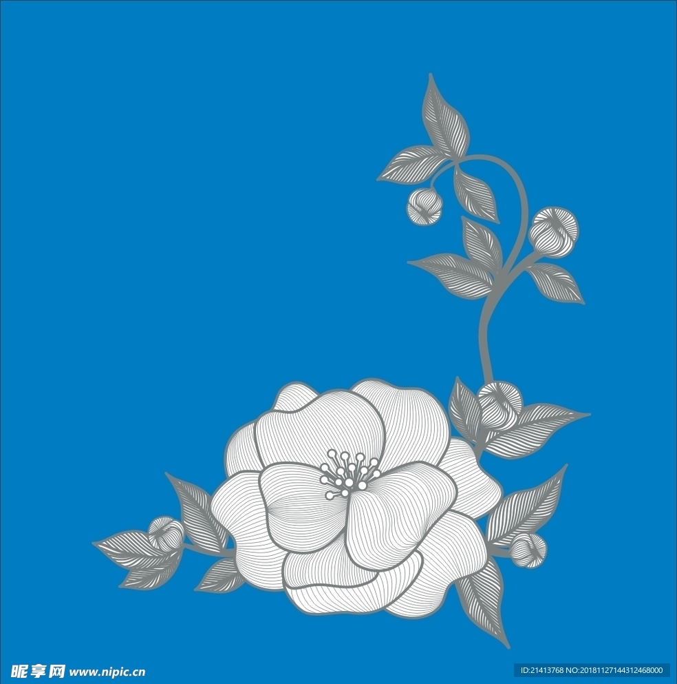 手绘花卉素材