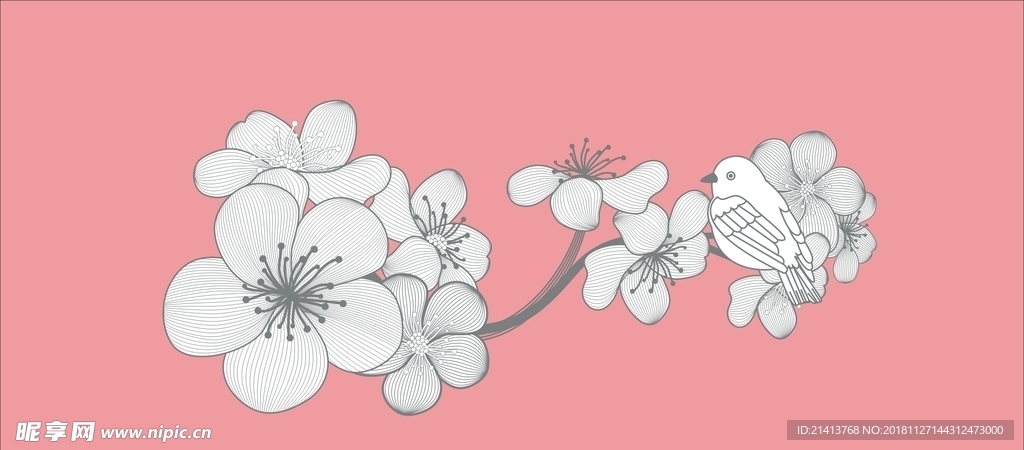 手绘花卉素材