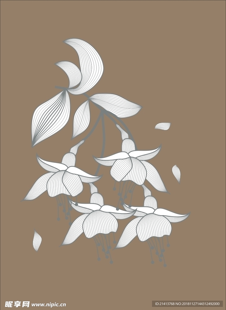 手绘花卉素材