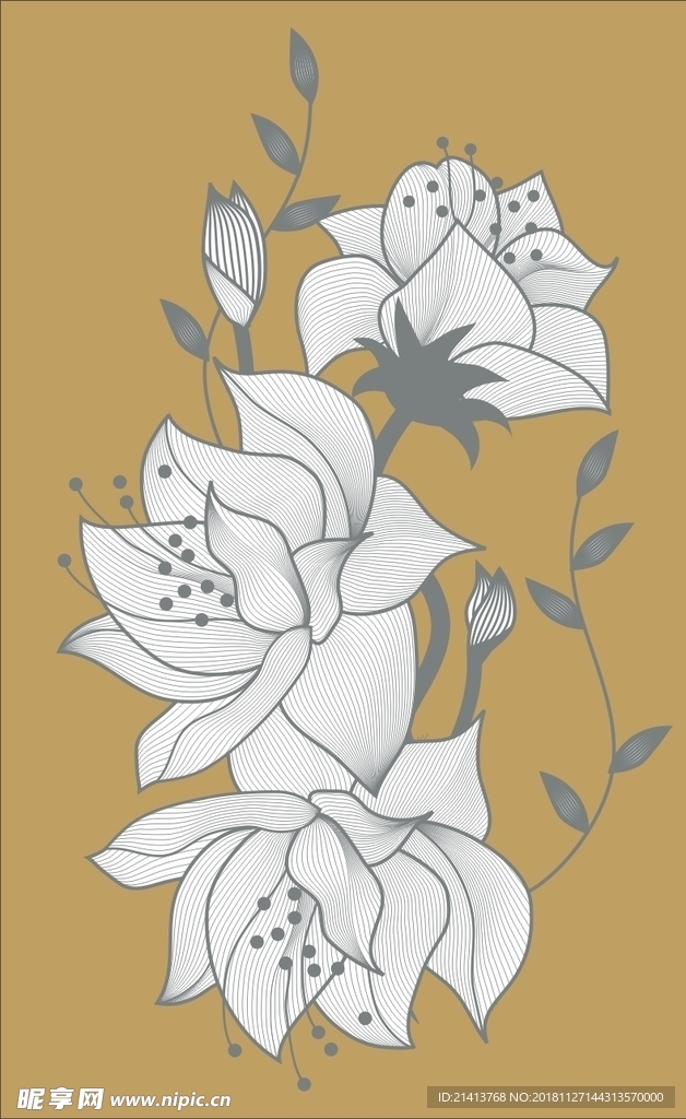 手绘花卉素材