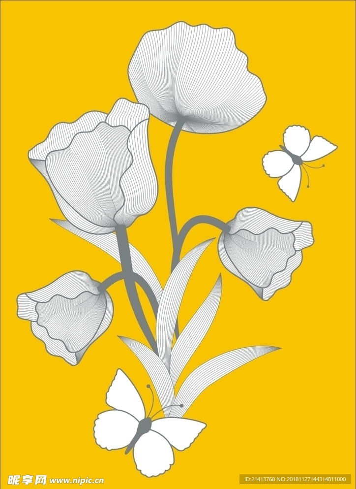 手绘花卉素材