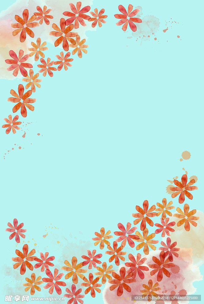 手绘花卉素材