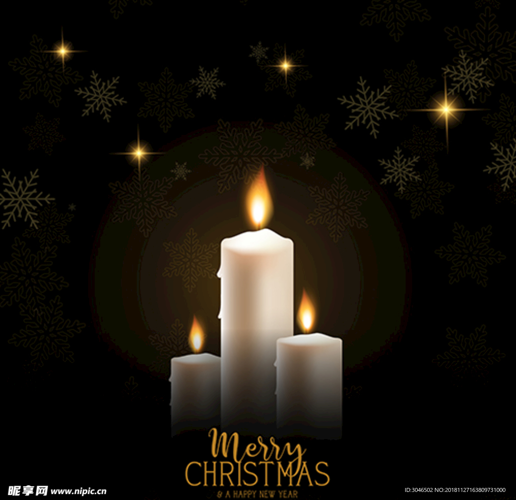 点燃的蜡烛矢量素材