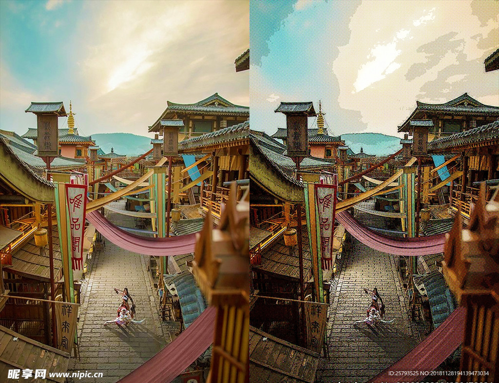 ps一键彩漫动作