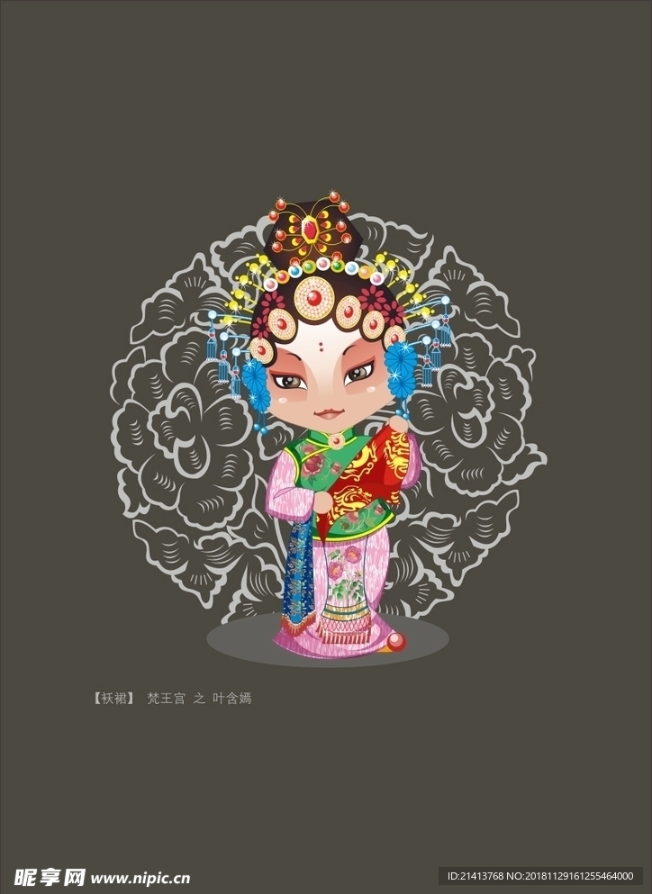 手绘京剧人物