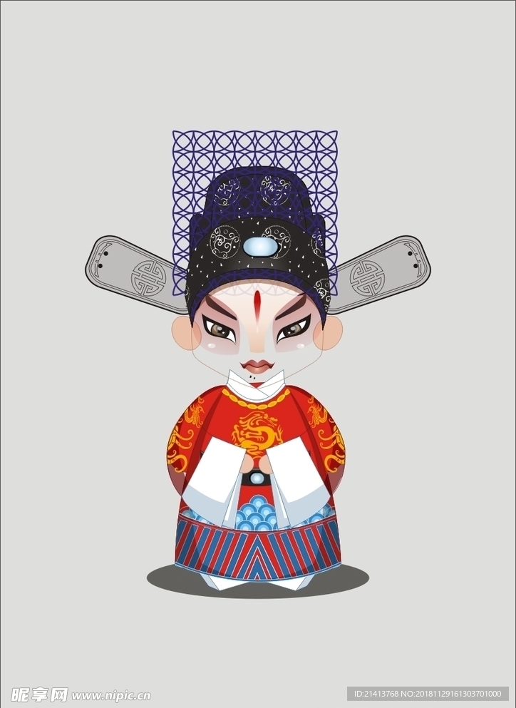 手绘京剧人物
