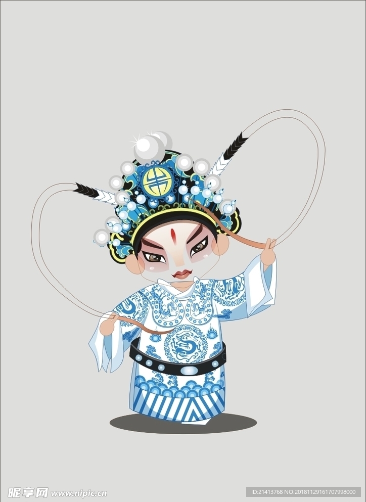 手绘京剧人物