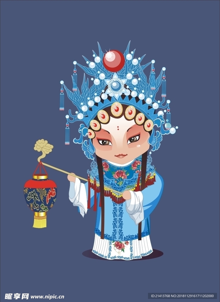 手绘京剧人物