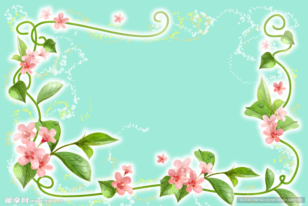 花卉底纹背景