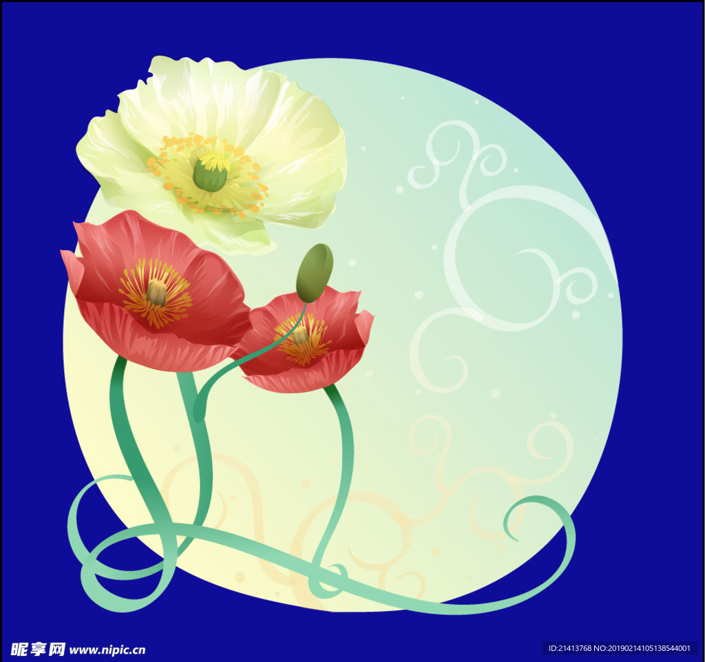 手绘花卉素材