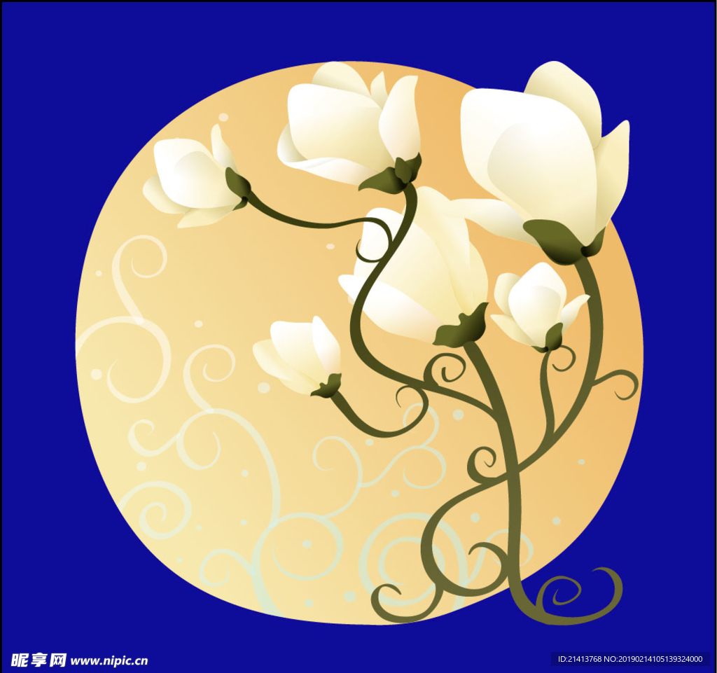 手绘花卉素材