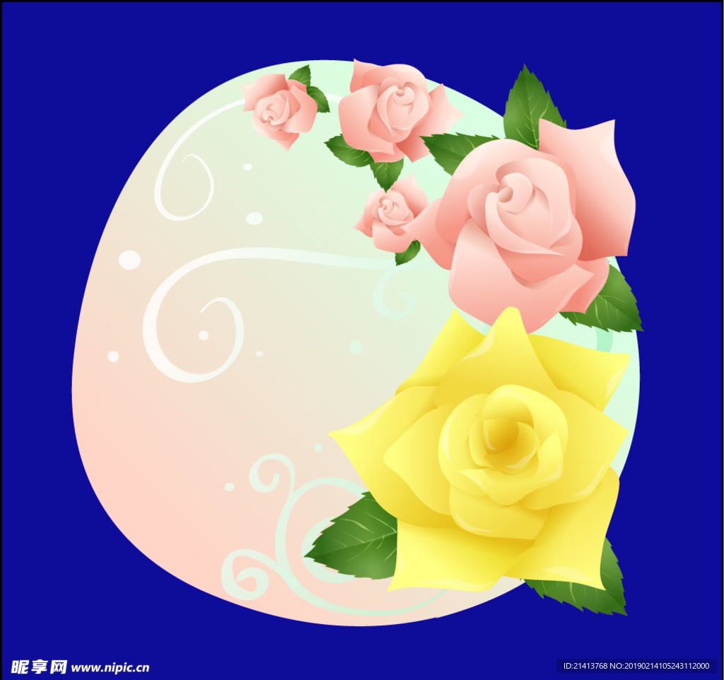 手绘花卉素材
