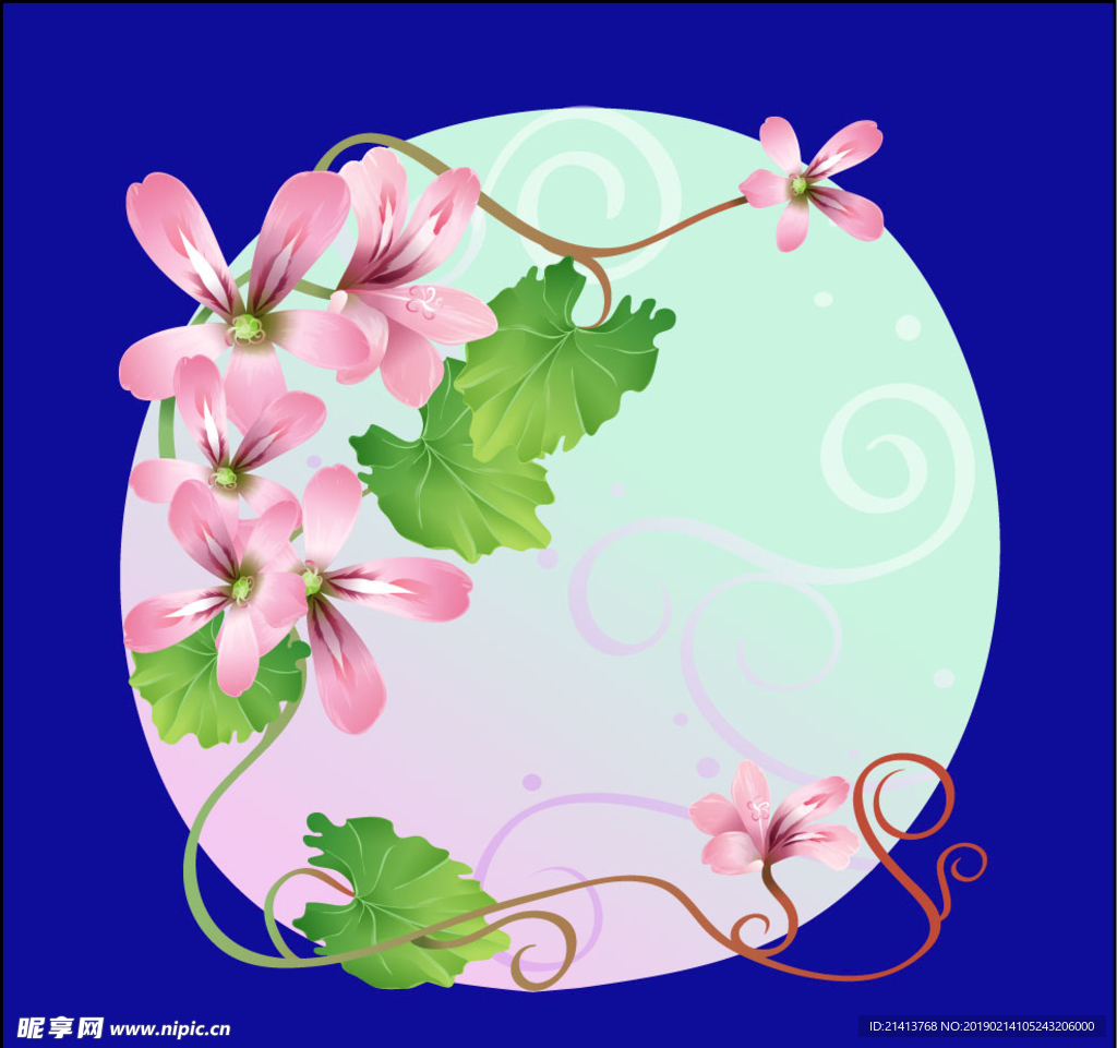 手绘花卉素材