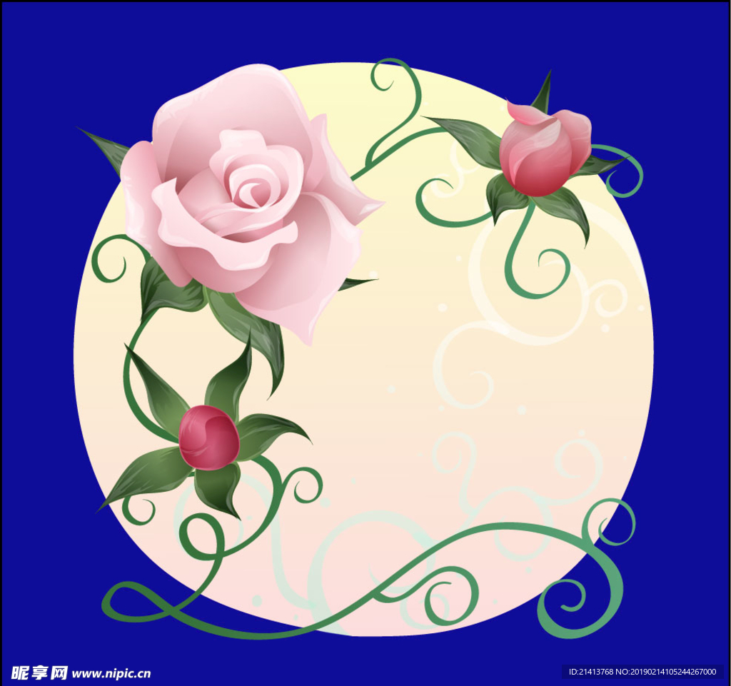 手绘花卉素材