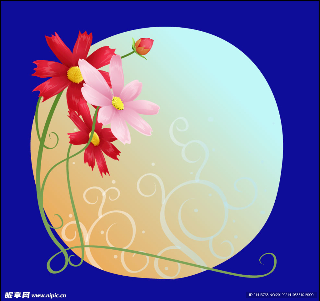 手绘花卉素材