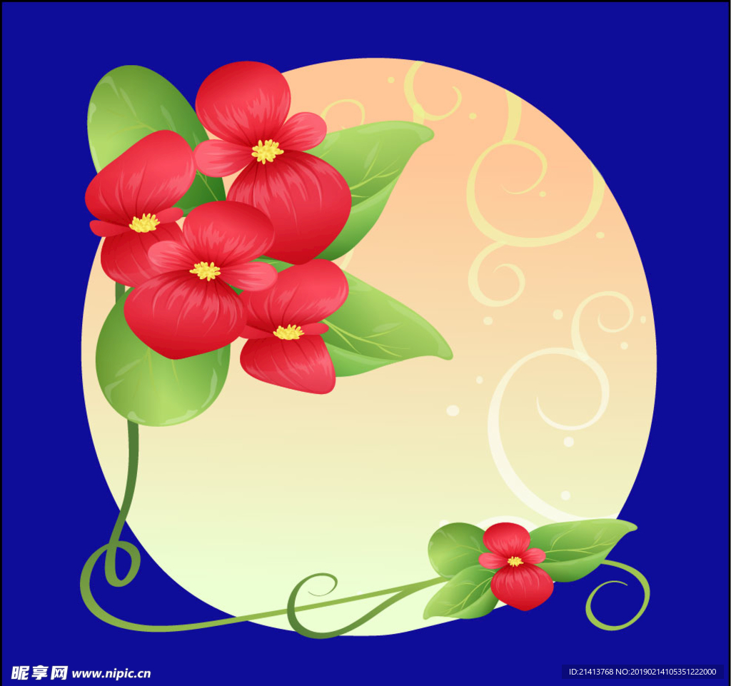 手绘花卉素材