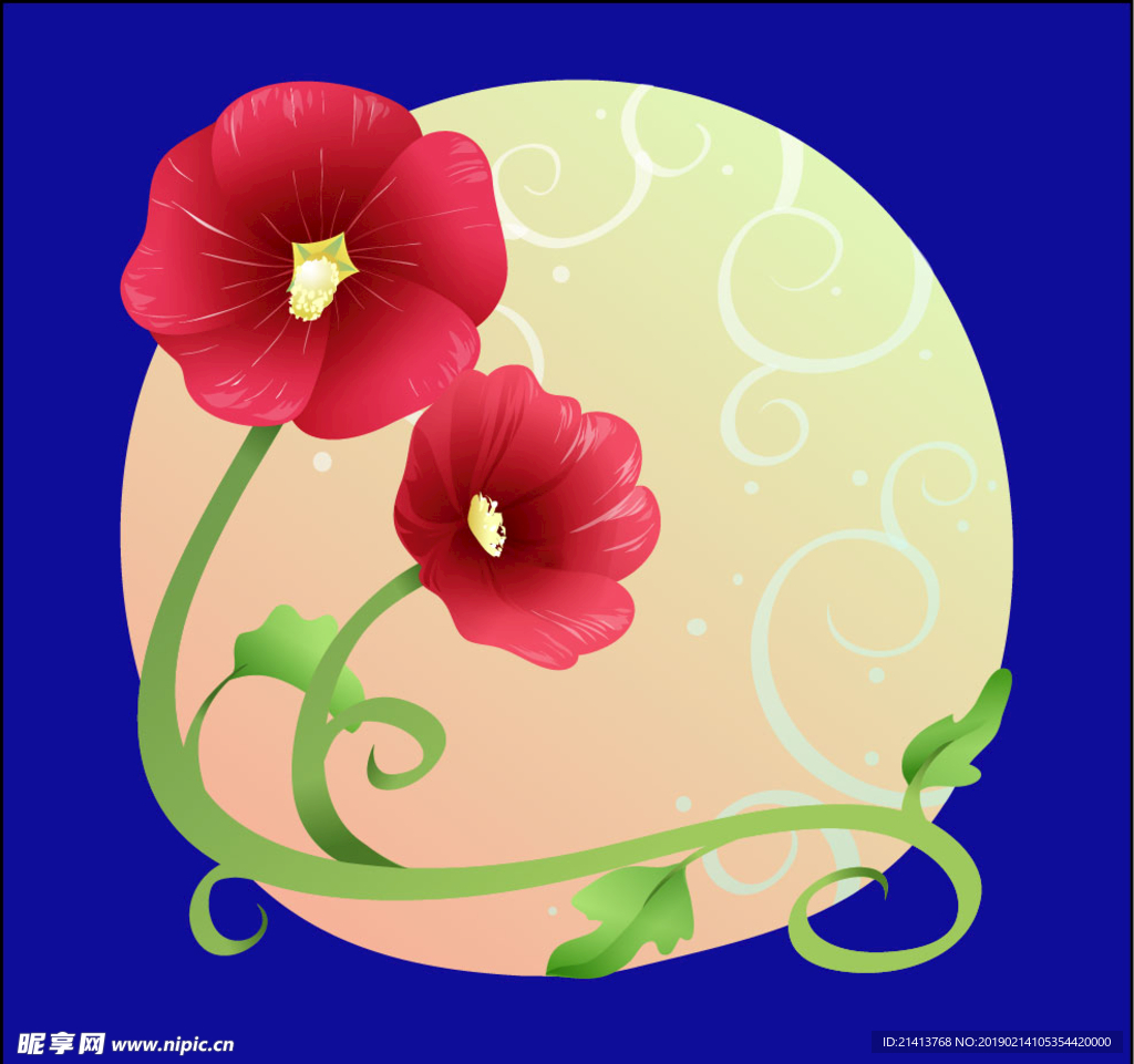 手绘花卉素材