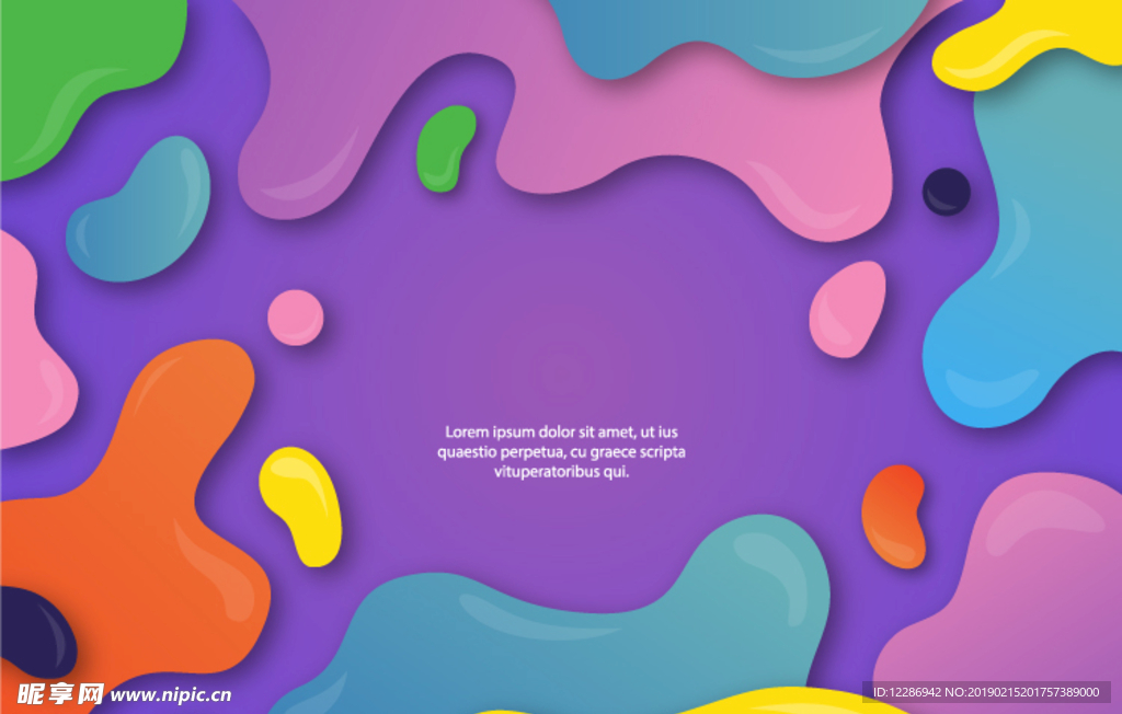 流体几何抽象风格创意海报背景