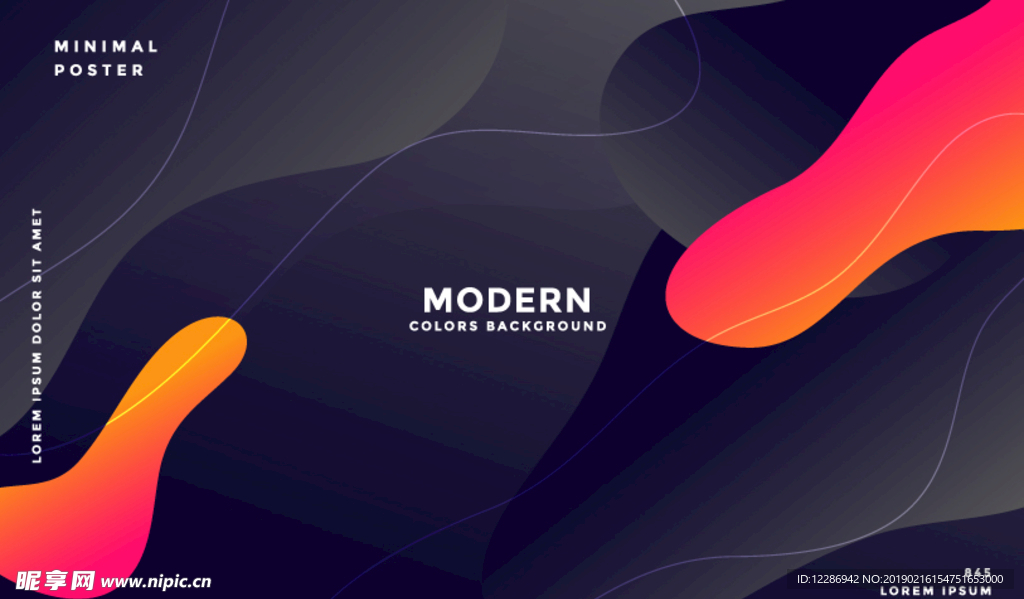 几何流体抽象风格海报背景素材