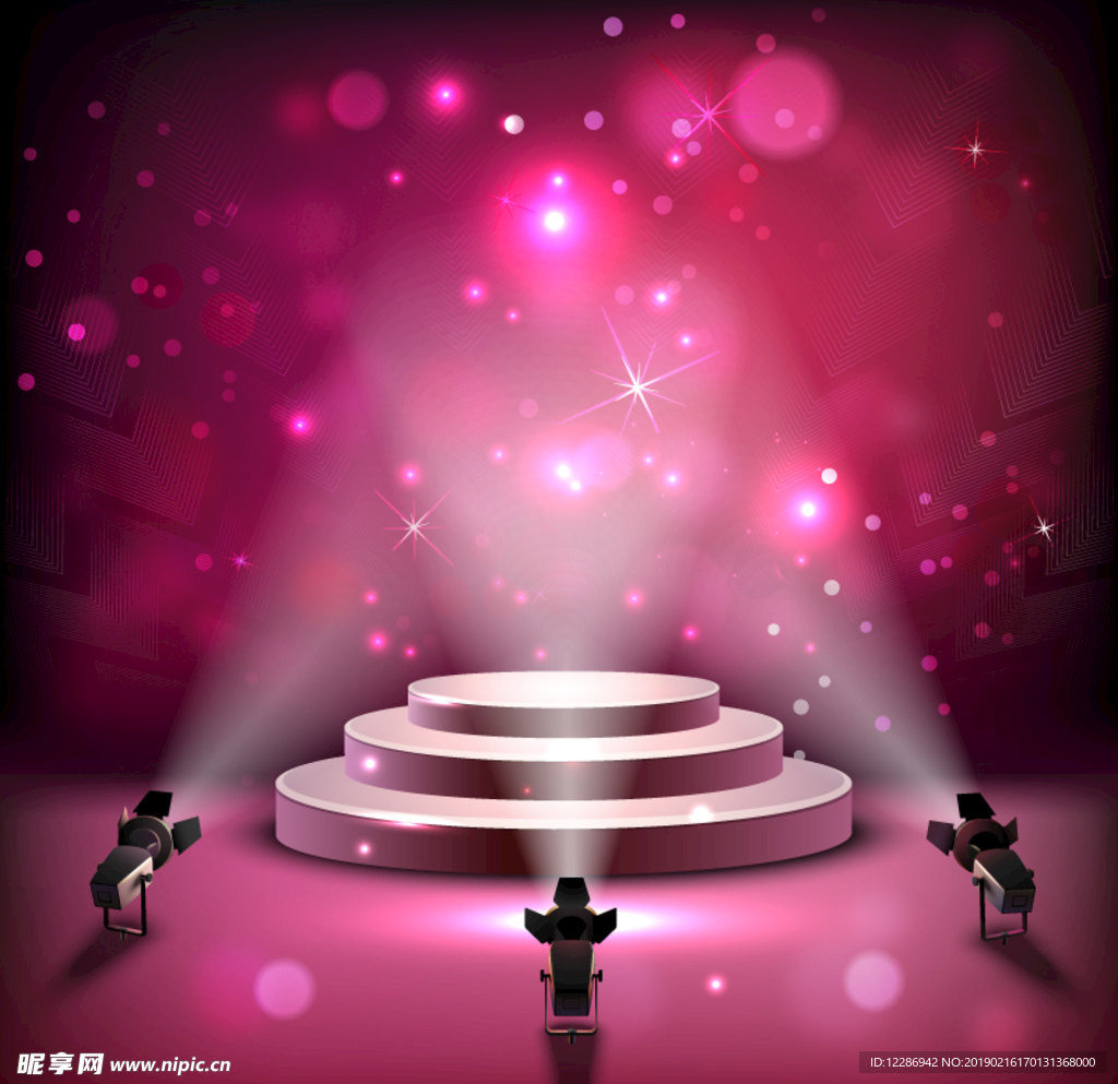 蓝色科技光效线条海报背景素材