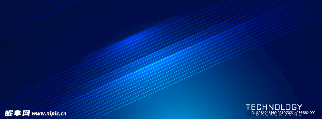 蓝色科技光效线条海报背景素材