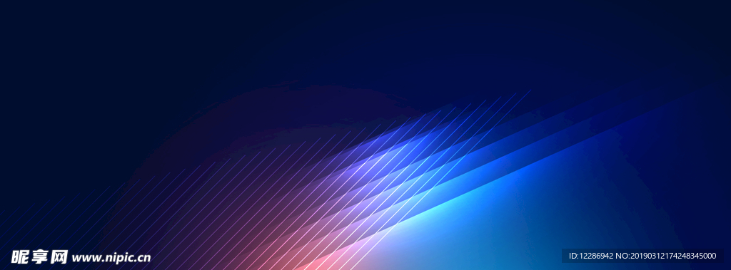 蓝色科技光效线条海报背景素材