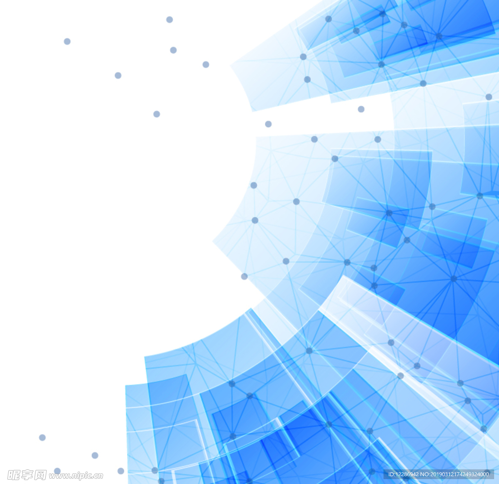 蓝色科技光效线条海报背景素材