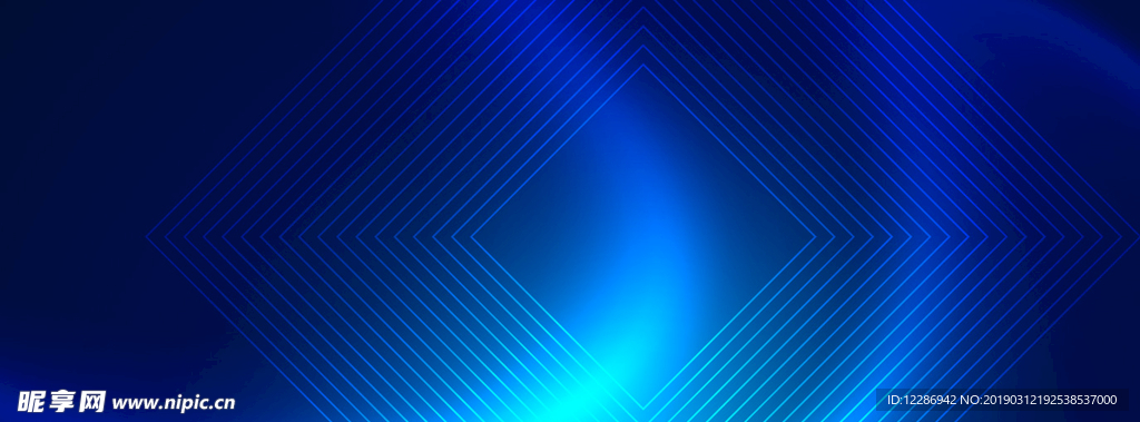 蓝色科技质感光效海报背景素材