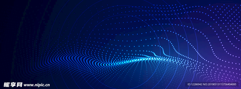 蓝色科技光效线条海报背景素材