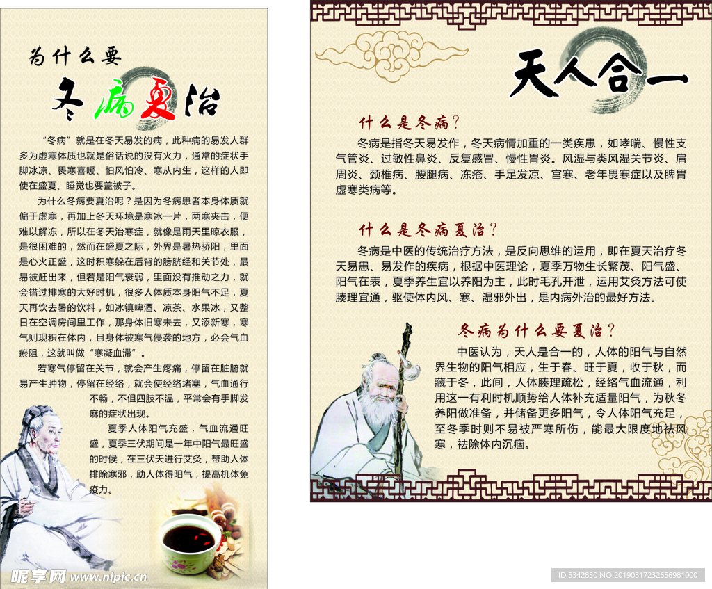 冬病夏治展板