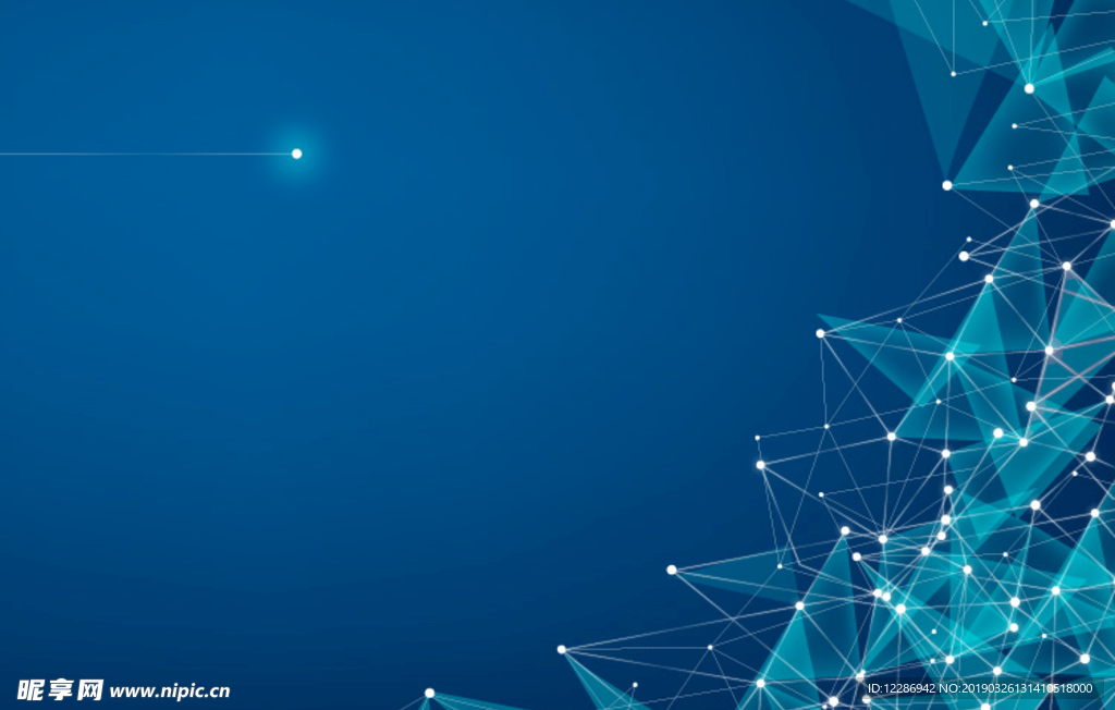 蓝色科技光效线条海报背景素材