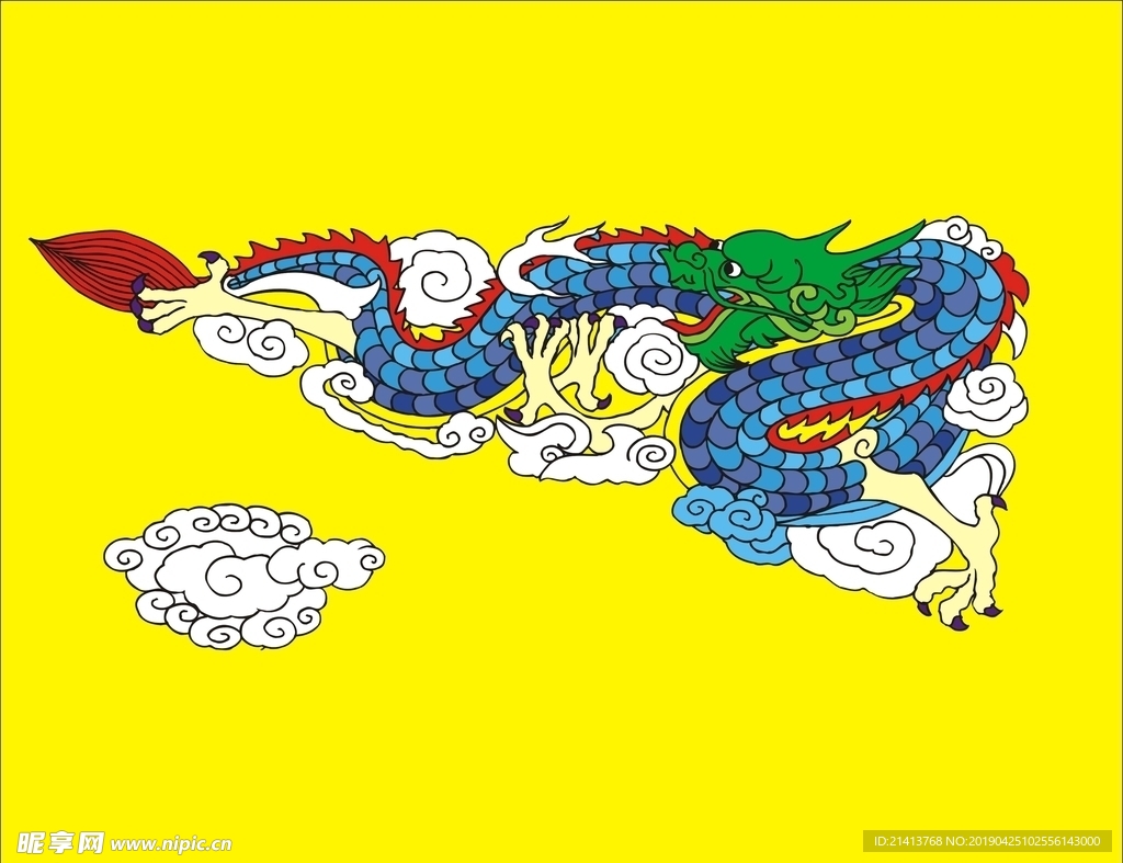 手绘线描龙