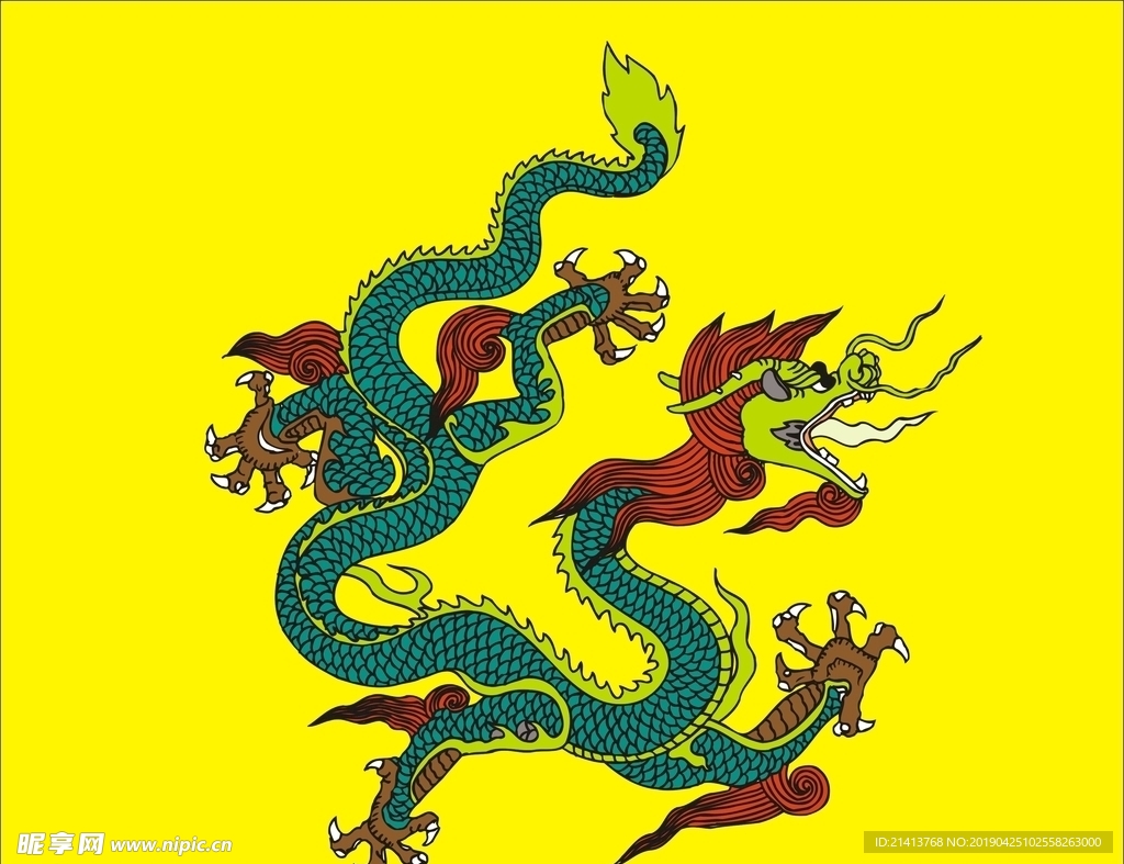 手绘线描龙