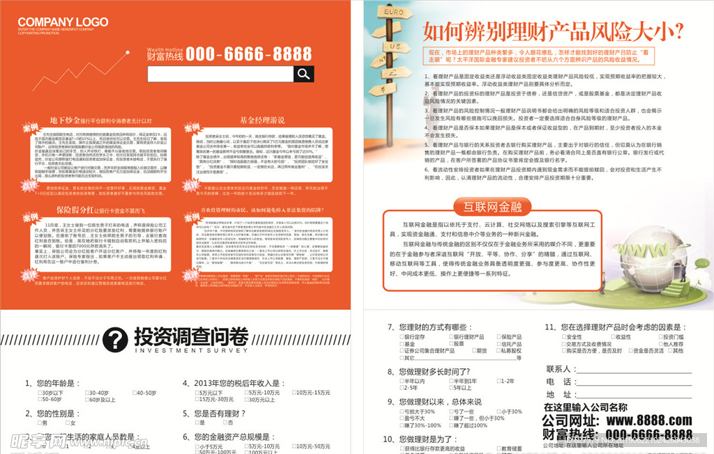 投资理财调查问卷