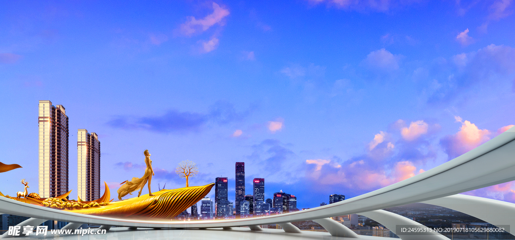 地产蓝色背景