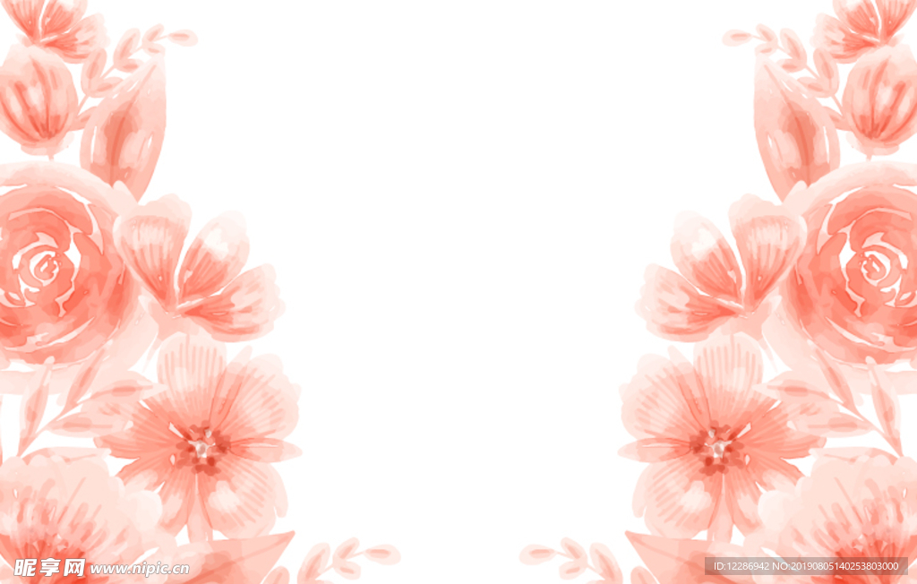 水彩花卉植物背景