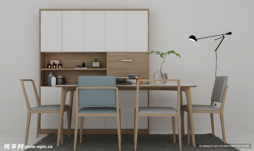 禅意茶桌3d模型