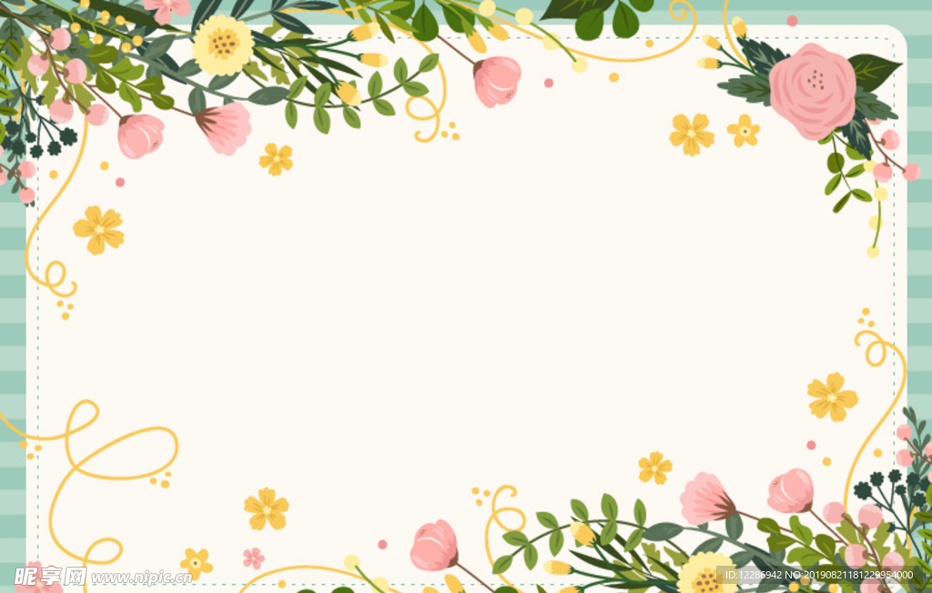 手绘花卉植物背景