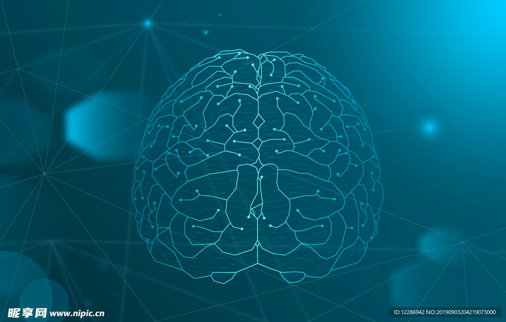 科技大脑海报背景