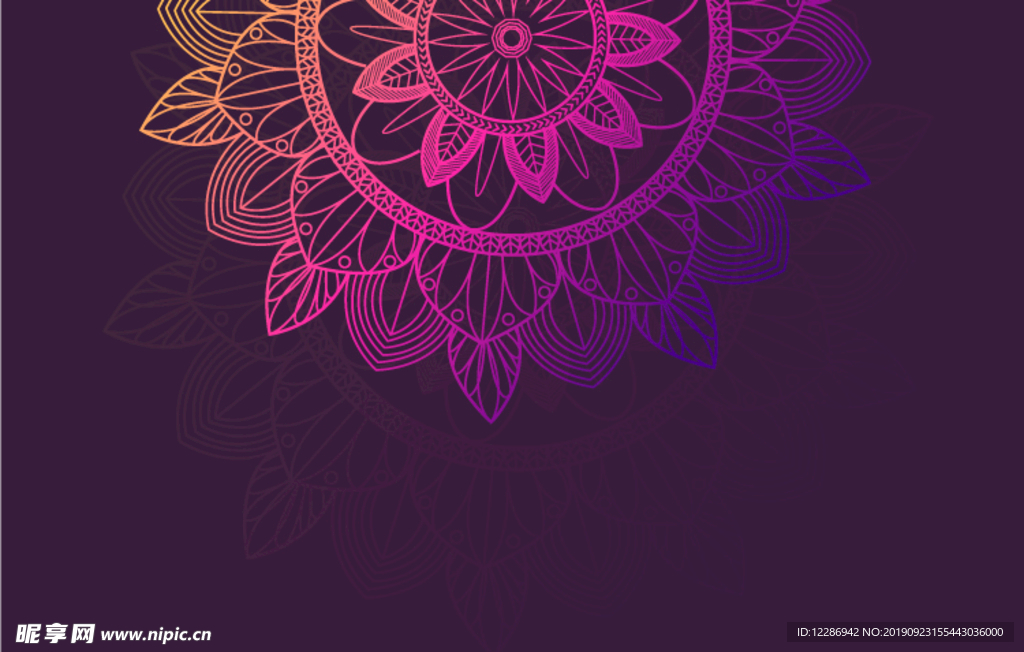 质感古典花卉纹理背景