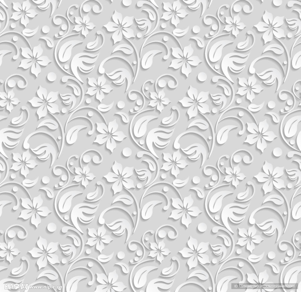 白色花卉纹理背景