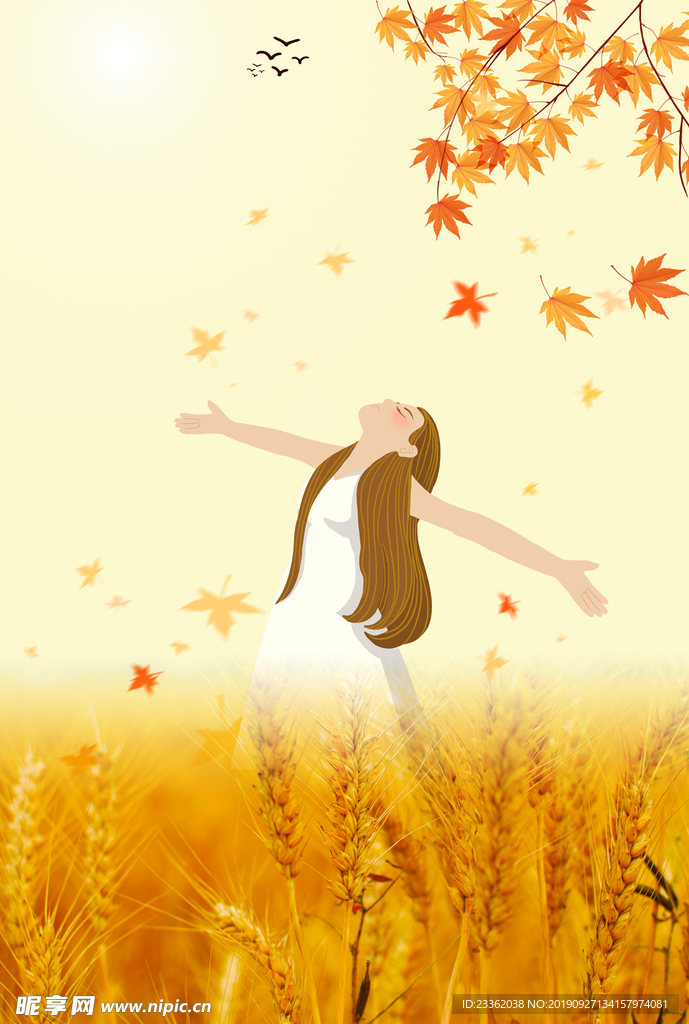 秋天小清新背景