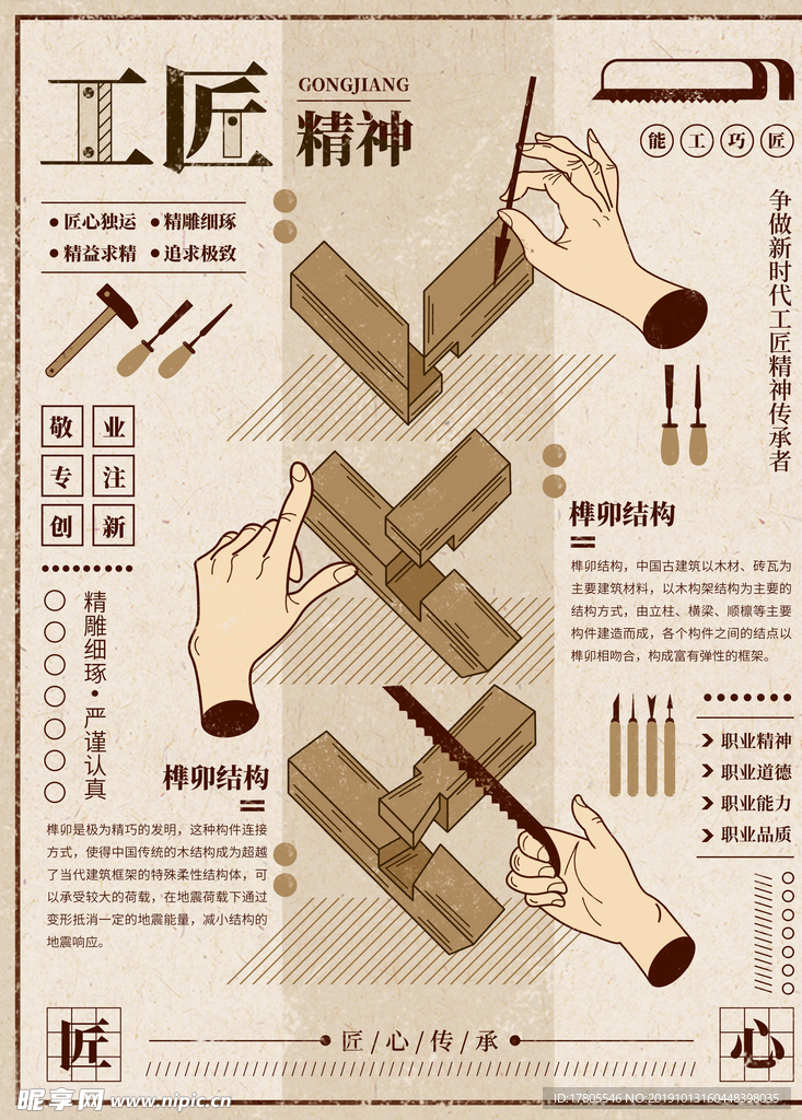 工匠精神海报   工匠精神展板