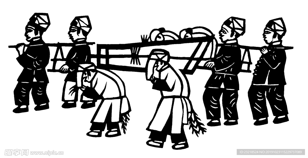 剪影 窗花 中国风 剪纸 手工
