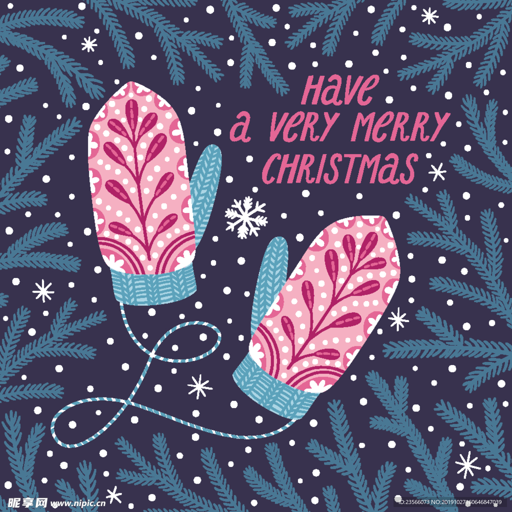 圣诞节小清新装饰素材