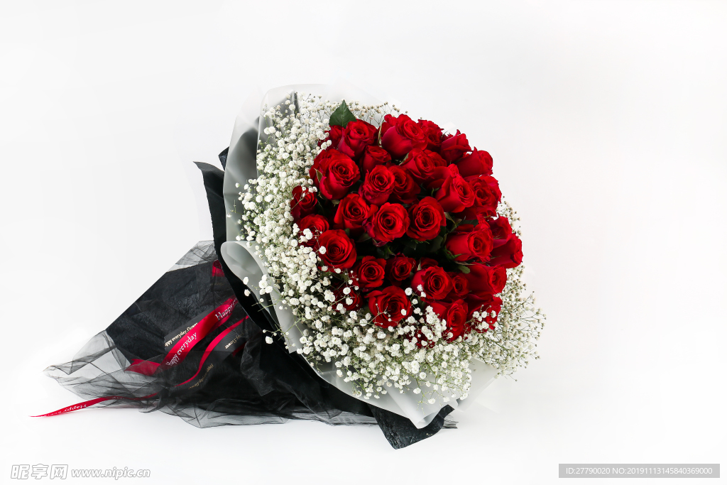 爱情大红玫瑰花花束