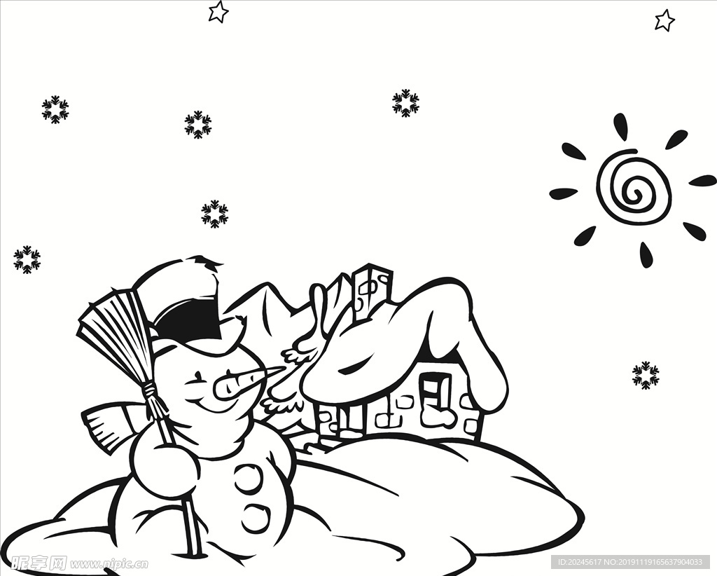 冬天雪人的屋子