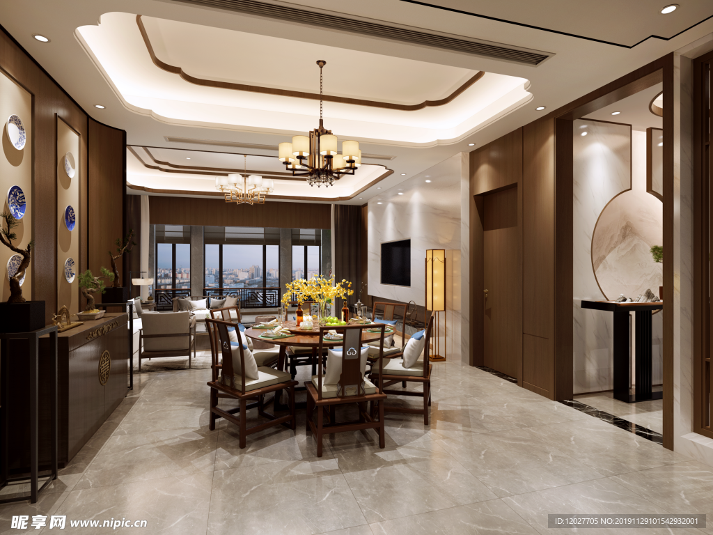 新中式室内装修效果图