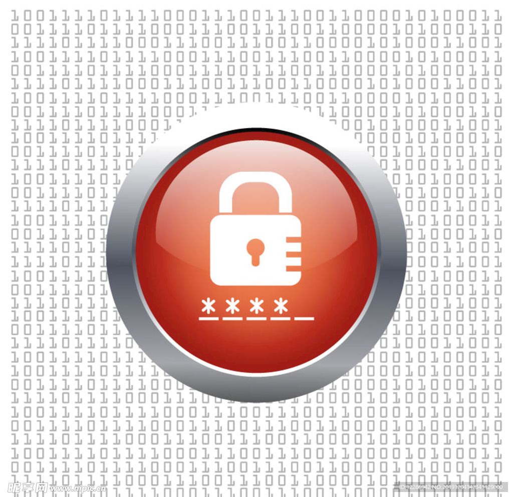 金属圆锁UI图标