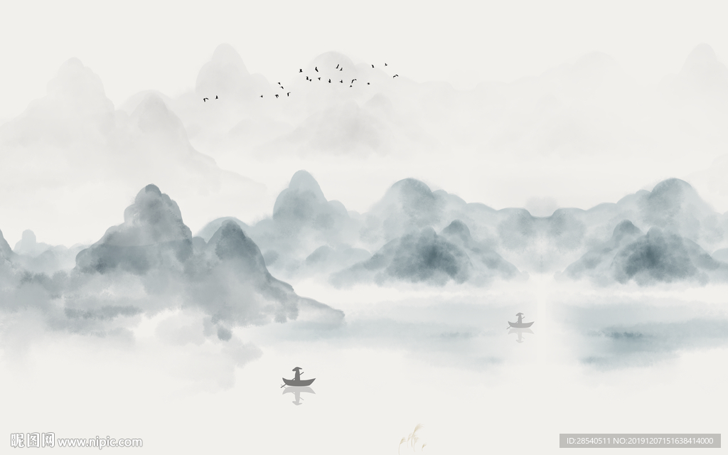 新中式意境水墨山水